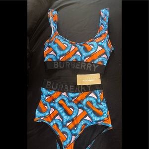 Authentic Burberry Monogram Print Swimwear
